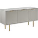 Dorada 57.25 X 19.5 inch High Gloss Grey / Gold Sideboard